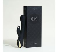 Rabbit vibromasseur tapoteur ÖKI Passage du Désir - point G et clitoris, silicone, 100 % étanche, rechargeable USB, 13 cm - Noir
