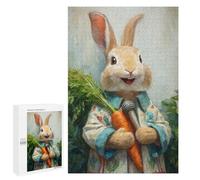 Rabbit with Microphone Holding Carrot Puzzle 1000 Pièces Educa Jouet en Bois Cadeau Unique Décoration Intérieure Jeu Éducatif Challenge Toy Adultes Et Enfants À Partir De 14 Ans 1000 PCS