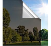 rabbitgoo Film Anti Regard Fenetre Adhesif Effet Miroir sans Tain pour Vitre Papier Miroir Unique Anti UV Marron-argent 44.5x200cm