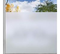 rabbitgoo Film Occultant Fenêtre, Film Fenetre Anti Regard 90x200cm avec Grille Facile à Couper, Sticker Electrostatique Vitre Dépoli Anti UV, Brise Vue Fenetre pour Salle de Bain Chambre Cuisine