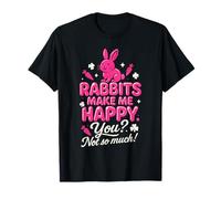 Rabbits Makes Happy Rabbit Lover Girls Kids Women T-Shirt