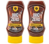 Rabeko Zero Sauce -American BBQ, 2 x 350 ml sans sucre et peu de matières grasses - produits sains, faible en glucides et en calories pour salades, frites, burgers, grillades - sans gluten ni lactose