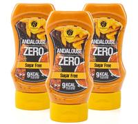 Rabeko Zero Sauce - Andalouse, 3 x 350ml - produits sains faibles en glucides avec moins de calories et moins de matieres grasses pour salades, frites, hamburgers - sans sucre