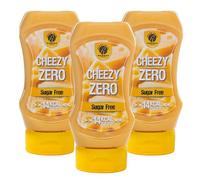 Rabeko Zero Sauce - fromage zéro, 3 x 350 ml - produits sains à faible teneur en glucides, réduits en calories et en gras pour salades, frites, hamburgers - sans gluten ni lactose