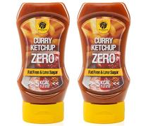 Rabeko Zero Sauce - ketchup au curry, 2 x 350 ml sans sucre et peu de matières grasses - produits sains, faible en glucides et en calories pour salades, frites, burgers - sans gluten ni lactose