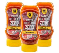 Rabeko Zero Sauce - pimentée douce, 3 x 350 ml sans sucre et peu de matières grasses - produits sains, faible en glucides et en calories pour salades, frites, burgers - sans gluten ni lactose