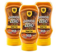 Rabeko Zero Sauce - Samurai, 3 x 350 ml sans sucre et peu de matières grasses - produits sains, faible en glucides et en calories pour salades, frites, burgers, grillades - sans gluten ni lactose