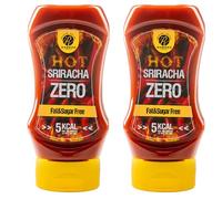 Rabeko Zero Sauce - Sriracha Piquante, 2 x 350 ml sans sucre et peu de matières grasses - produits sains, faible en glucides et en calories pour salades, frites, burgers - sans gluten ni lactose