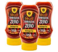 Rabeko Zero Sauce - Sriracha Piquante, 3 x 350ml sans sucre et peu de matières grasses - produits sains, faible en glucides et en calories pour salades, frites, burgers - sans gluten ni lactose