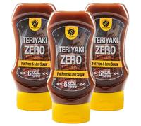Rabeko Zero Sauce - Teriyaki, 3 x 350 ml sans sucre et peu de matières grasses - produits sains, faible en glucides et en calories pour salades, frites, burgers, grillades - sans gluten ni lactose