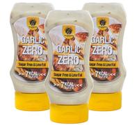 Rabeko Zero Sauce - Vinaigrette épicée à l'ail, 3 x 350 ml sans sucre et peu de matières grasses - produits sains, faible en glucides et calories pour salades, frites, burgers - sans gluten ni lactose