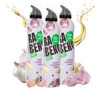 Rabeko Zero spray de cuisson faible en calories | AIL | 800 portions, 2 kcal par pulvérisation | Spray pour frire, griller et cuire | sans additifs, sans sucre | sans gluten ni lactose 3 x 200ml