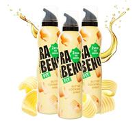 Rabeko Zero spray de cuisson faible en calories | BEURRE | 800 portions, 2 kcal par pulvérisation | Spray pour frire, griller et cuire | sans additifs, sans sucre | sans gluten ni lactose 3 x 200ml