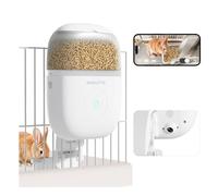 RABELITTO Mangeoire automatique à suspendre pour chat avec caméra HD 1080p, 2,4 G et 5 G, contrôle par application Wi-Fi, distributeur de nourriture pour chat, 5 V ou piles D avec une durée de vie de