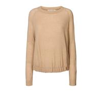Rabens Saloner - Pull en Tricot Doux avec Ourlet Froissé - Femme - Pulls - Beige - Taille: 42 FR