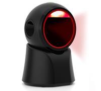 Rabitpos Scanner de codes-barres 1D 2D de bureau, scanner QR mains libres filaire USB, lecteur de codes-barres omnidirectionnel, prend en charge la numérisation de code d'écran pour POS, PC