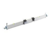 RABO Règle à niveler 1,00-1,60 m réglable | pour Gravier, gravillon & Sable | avec 2 butées de Hauteur profilé en C (0-11 cm) | Aluminium anodisé, qualité Professionnelle Made in German
