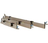 rabo Set B - Lattes d'arrachage en 3 parties, réglables en continu, pour l'extérieur, avec chacune 2 butées de hauteur variables Rail C Longueurs : 0,6-1,0m, 1,0-1,6m, 1,6-2,75m