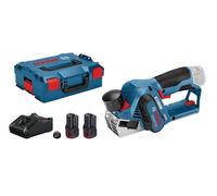 Rabot 12V GHO 12V-20 + 2 batteries 2Ah + chargeur + coffret L-BOXX - BOSCH