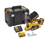 Rabot 18V XR + 2 batteries 5Ah + chargeur + coffret TSTAK + sac à poussière - DEWALT - DCP580P2T-QW + 1 Batterie offerte avec le code 500DEW dès 500€ d'achat DEWALT