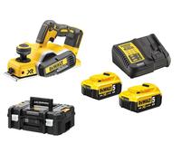 Rabot 18V XR + 2 batteries 5Ah + chargeur multivoltage + coffret T-STAK - DEWALT - DCP580P2-QW + 1 Batterie offerte avec le code 500DEW dès 500€ d'achat DEWALT
