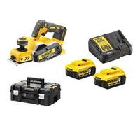 Rabot 18V XR + 2 batteries 5Ah + chargeur multivoltage + coffret T-STAK - DEWALT - DCP580P2-QW G