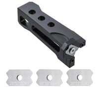 Rabot à Main Travail du Bois, Mini Rabot Manuel | Kit, Trois Lames à Rayons Différents, Alliage D’aluminium et Acier au Tungstène, Noir
