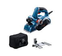 Bosch Professional rabot portatif GHO 20-82 (puissance 700 W, utilisable à droite ou à gauche, avec clé de montage, butée longitudinale, sac à poussières)