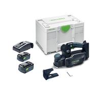 Rabot HLC 82 EB-Basic + 2 batteries 18V 5 Ah + 1 chargeur TCL 6 FESTOOL