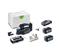 Rabot HLC 82 EB-Basic-Set + 2 batteries 18V 5 Ah HP-ASI + 1 chargeur TCL 6 FESTOOL
