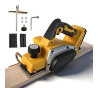 Rabot manuel sans fil pour batteries DEWALT 18 V 20 V, 15 000 tr/min électrique sans balais avec largeur de coupe de 82 mm, profondeur réglable de 0 à 2 mm et verrouillage de sécurité pour bois