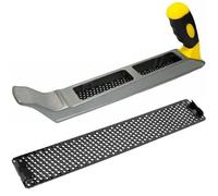 Rabot Métallique Manuel, Outil Multi-Râpe Travail Bois avec Lames Maille Deux 300mm et Poignée Ergonomique, Raboteuse Plâtre Acier Inoxydable pour Abrasif, Limage, Râpage, Rabotage, Plaque Fibres