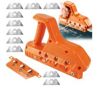 Rabot Placo, Découpe Coupe Placo, Outil de Raboteuse pour Plaques de Plâtre, Rabot Placo, Araseur de Chant à 45° et 60°, Rabot À Main Outil De Coupe pour Plaques De Plâtre, avec 10 Lames de Rechange