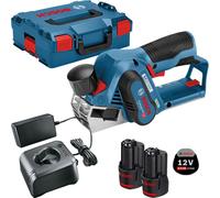 Rabot sans fil GHO 12V-20 Bosch 12 V / 2x 2,0 Ah batterie + chargeur dans L-Boxx