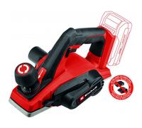 Einhell Rabot sans fil TE-PL 18/82 Li - Solo Power X-Change (18V, Profondeur de passe jusqu’à 2 mm, arbre porte fers de grande dimension, patin de repos automatique) Livré sans Batterie ni Chargeur