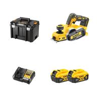 Rabot XR 18V DCP580NT-XJ + 2 batteries 18V 5 Ah + 1 chargeur DCB1104-QW DEWALT