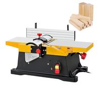 Raboteuse à bois électrique de table 1800 W, dégauchisseuse de table robuste 12 000 tr/min, profondeur de coupe réglable, pour le travail du bois de précision, raboteuse d'épaisseur de coupe