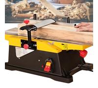 Raboteuse électrique de table 1800W, dégauchisseuse de 6 pouces 12000 tr/min pour le travail du bois avec profondeur et angle arrière réglables, raboteuse d'épaisseur robuste avec lames de rechange