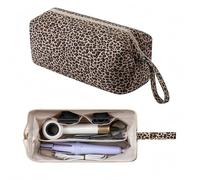 Rabrgab Grand sac de voyage pour outils capillaires compatible avec Shark Flexstyle, sèche-cheveux Dyson Airwrap, fer à friser, outils pour cheveux Revlon, étui de rangement portable étanche, léopard