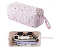 Rabrgab Grand sac de voyage pour outils capillaires compatible avec Shark Flexstyle, sèche-cheveux Dyson Airwrap, fer à friser, outils pour cheveux Revlon, étui de rangement portable étanche, cerise