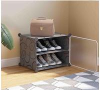 Rac De Chaussures Vertical, Tour De Chaussures D’entrée, Organisateur De Chaussures Vertical, pour Les Petits Espaces Organisateur De Chaussures, Gain De Plac, Black, 2 Layers (44 * 31 * 31cm)