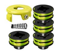 RAC118 Bobine de Rechange pour débroussailleuse Ryobi RLT3525S avec Couvercle de Bobine et Ressort, 1,2 mm de diamètre 8,4 m de Long (4 bobines + 1 Couvercle + 1 Ressort)