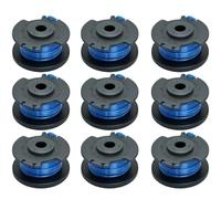 RAC124 Bobine de fil de rechange pour débroussailleuse - 1,6 mm - Compatible avec Ryobi ONE+ 18 V/24 V/40 V OLT1832 RLT1825 RLT1830LI OLT1831 RLT2925 (9)