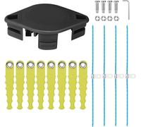RAC155 RAC158 Twin Blade Strimmer Blades Compatible with Ryobi OLT1825M,RY18LT25A-113P,RY18LT25A-120P 18V with Auto Feed,with Refill (Pack of 18)