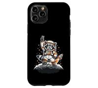 Raccoon Astronaut on The Moon with Rocket Retro Space Iconic Coque pour iPhone 11 Pro