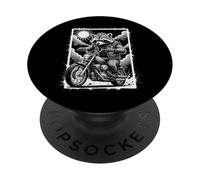 Raccoon Biker Moto Rocker Punk Trash Panda PopSockets PopGrip Adhésif