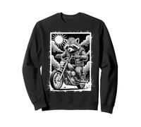 Raccoon Biker Moto Rocker Punk Trash Panda Sweatshirt