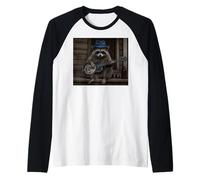 Raccoon Blues Music Musician Guitar Americana Lunettes de Soleil Manche Raglan