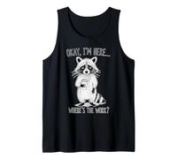 Raccoon Coffee Lover Where is The Work Funny Débardeur