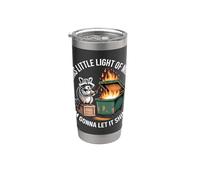 Raccoon Dumpster Fire This Little Light of Mine, mème amusant Gobelet isotherme en acier inoxydable double paroi